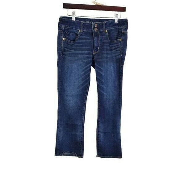 American Eagle Outfitters Womens Jeans Size 8 Super Stretch Artist Crop Denim‎ - Picture 1 of 7